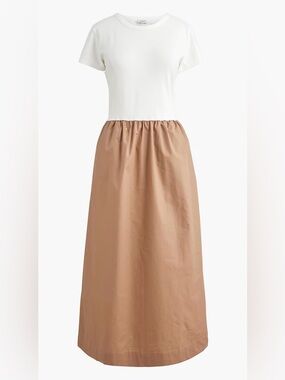 J. Crew Factory Mixed Media Color-Block Dress